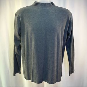 Cambridge Classics Mens Size S Gray 100% Cotton Knit Pullover Long Sleeve Shirt